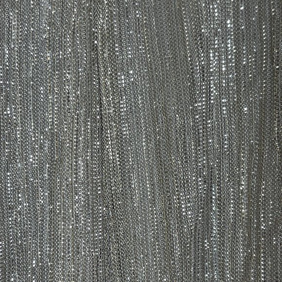 NWT MSK Petites Metallic Silver Gold Knee Cocktail Party Tiered Dress Sz… - Picture 12 of 15